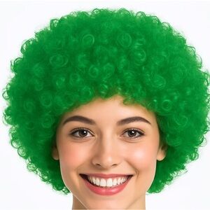 Green Curly Clown Wig Adjustable